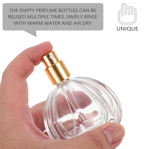 Botellas de perfume recargables de 50 ml con diseño ergonómico y tapa de gemas 8