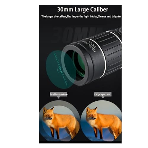 Telescopio de bolsillo 12x30 impermeable monocular portátil con óptica de enfoque nítido 5