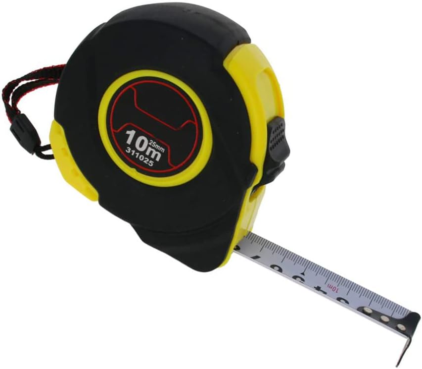 Utoolmart 10m / 32.8ft Tape Measure, Steel Retractable Professional Tape,Metric Scale，Plastic Case Measuring Tape 1Pcs