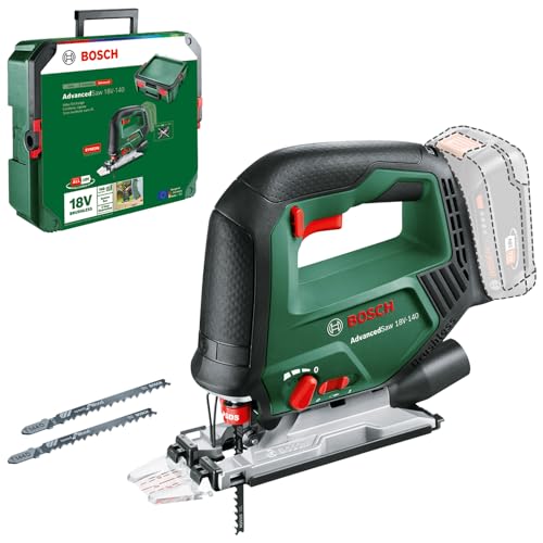 Bosch Akku-Stichsäge AdvancedSaw 18V-140 (Pendelhub, bürstenloser Motor, Schnitttiefe...