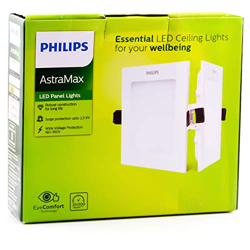 Image of Philips Astra Max 10-Watt LED Panel Ceiling Light (Cool Day Light, Square)