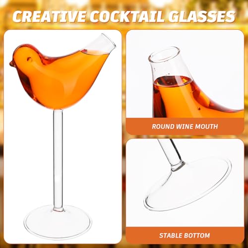 Copas de martini con diseño de pájaro de 150 ml para sorprender a tus invitados en cada reunión 5