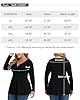 TIANZHU Plus Size Tops for Women Wrap V Neck Babydoll Shirt Long Sleeve Tunic Top Dressy Loose Blouse Mujer Blusas Button Flannel Outfit Halloween Fashion Womans Plaid Club Top, Wine Red, 4XL #3