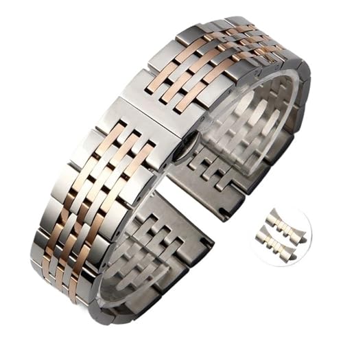 HuanJ �J�[�u�G���h�X�g���b�v �\���b�h�X�e�����X�X�`�[�� 12mm 14mm 16mm 18mm 19mm 20mm 21mm 22mm 23mm 24mm ���v�o���h(Silver rose gold,19mm)