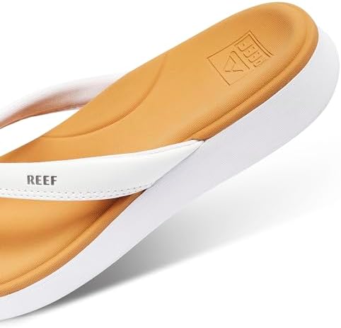 Reef Women's Cushion Cloud Flip-Flop, White/Tan, 9 | Image 6