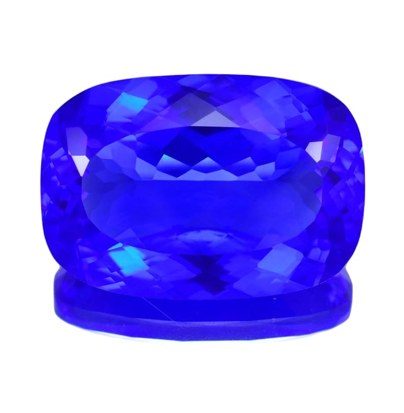 Tanzanite naturelle 43x30mm taillée en coussin pour sublimer vos bijoux ternes
