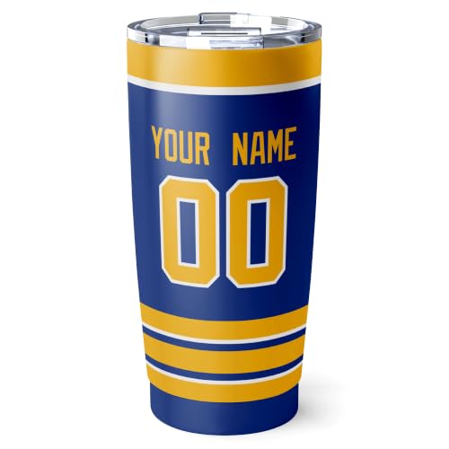 Image of ANTKING Buffalo Tumbler 20oz Custom Name Number Travel Mug Gifts | Stainless Steel Insulated Coffee Cup for Men Women