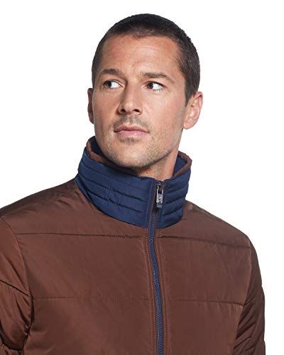 Image of Weatherproof Hooded Puffer Jacket for Men - Water Resistant Bubble Coat for Men | Puffy Alternative Down Jacket