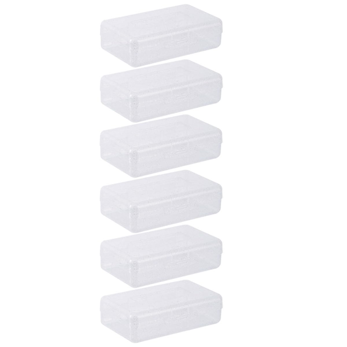Didiseaon Contenitore Portapenne Trasparente in Plastica Set da 6 Pezzi Coperchio Rapido e Design Impilabile per Studenti e Organizzazione Cancelleria Scuola