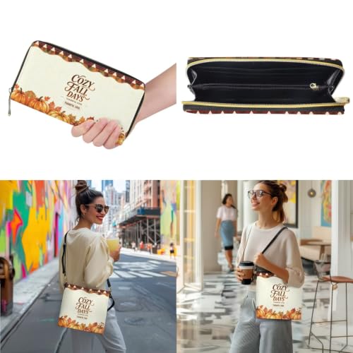 Image of HUGS IDEA Leather Purses and Handbag for Women Bucket Bag with Wrist Wallet 2 Packs