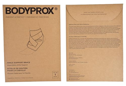 Bodyprox Ankle Support Brace, Breathable Neoprene Sleeve, Adjustable Wrap! (1 Pack)