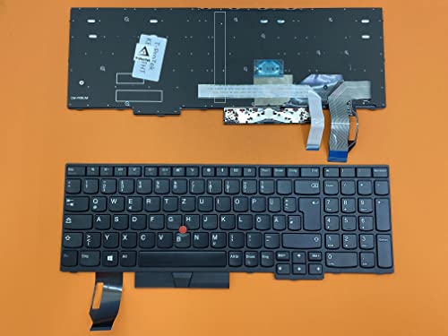 THT Protek DEUTSCHE-Tastatur Keyboard kompatibel für Lenovo ThinkPad E580 (20KS/20KT) Cover