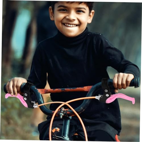 Parliky 1Pair Boy Girl S Bike Brake Lever Brake Handles for Boy Girl Bicycles Lightweight Easy to Operate Cycling Parts for Pink