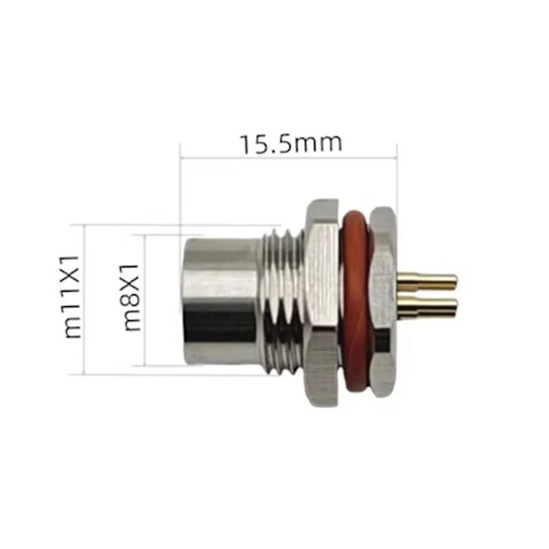 Conector de aviación M8 con opción 2 a 8 pines miniatura 5