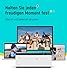Liene Amber M200 Fotodrucker Smartphone mit Wiederaufladbarer Akku, WiFi, 10x15cm 20 Fotopapiers und 1 Patrone, 300DPI Farbsublimation Sofortbilddrucker, Handy Drucker für Reisen/Heimgebrauch