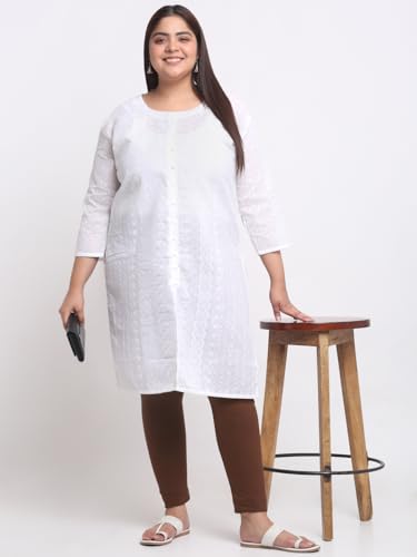 Image of Soft Cotton Ankle Lenght Solid Regular and Plus 35 Colours Leggings for Womens and Girls (Sizes :- M to 6XL)