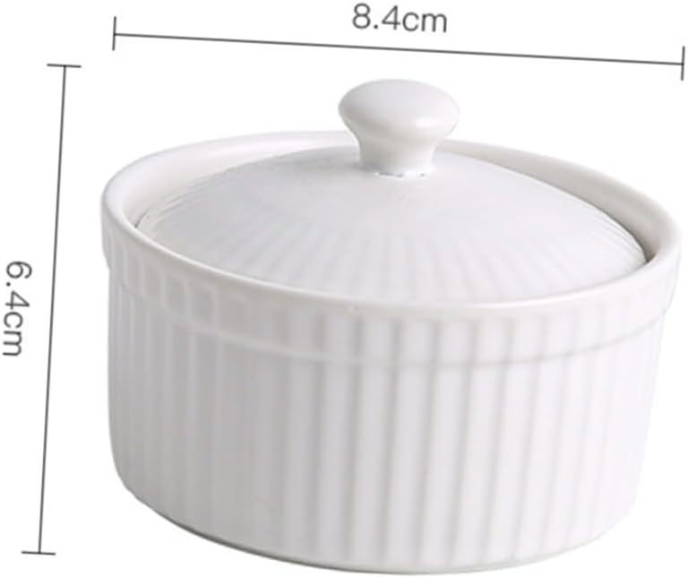 COLLBATH 2PCS Ceramic Baking Bowls for Desserts Pudding and Steamed Eggs Small Oven-Safe Ramekins for Souffle Kitchen Utensils for Home Baking