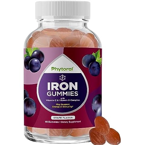 Natural Multivitamin Iron Gummies for Adults - Adult Gummy Vitamins with Iron and Energy Boost B Complex Vitamins - Gummy Iron Supplement and Mental Clarity and Focus Multivitamin with Iron Gummy Cover