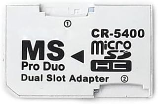 6Pcs Memory Card Adapter Micro SD to Memory Stick Adapter for PSP Sopport Class10 Micro SD 2GB 4GB 8GB 16GB 32GB (Color : White Dual-Slot)