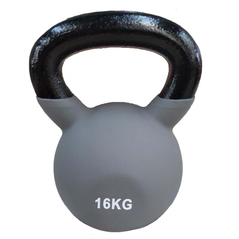 BodyTrain Cast Iron Neoprene Coated Kettlebells, 4-40kg Weight Options, Single, Pairs, Racks, Sets (16kg Pair)