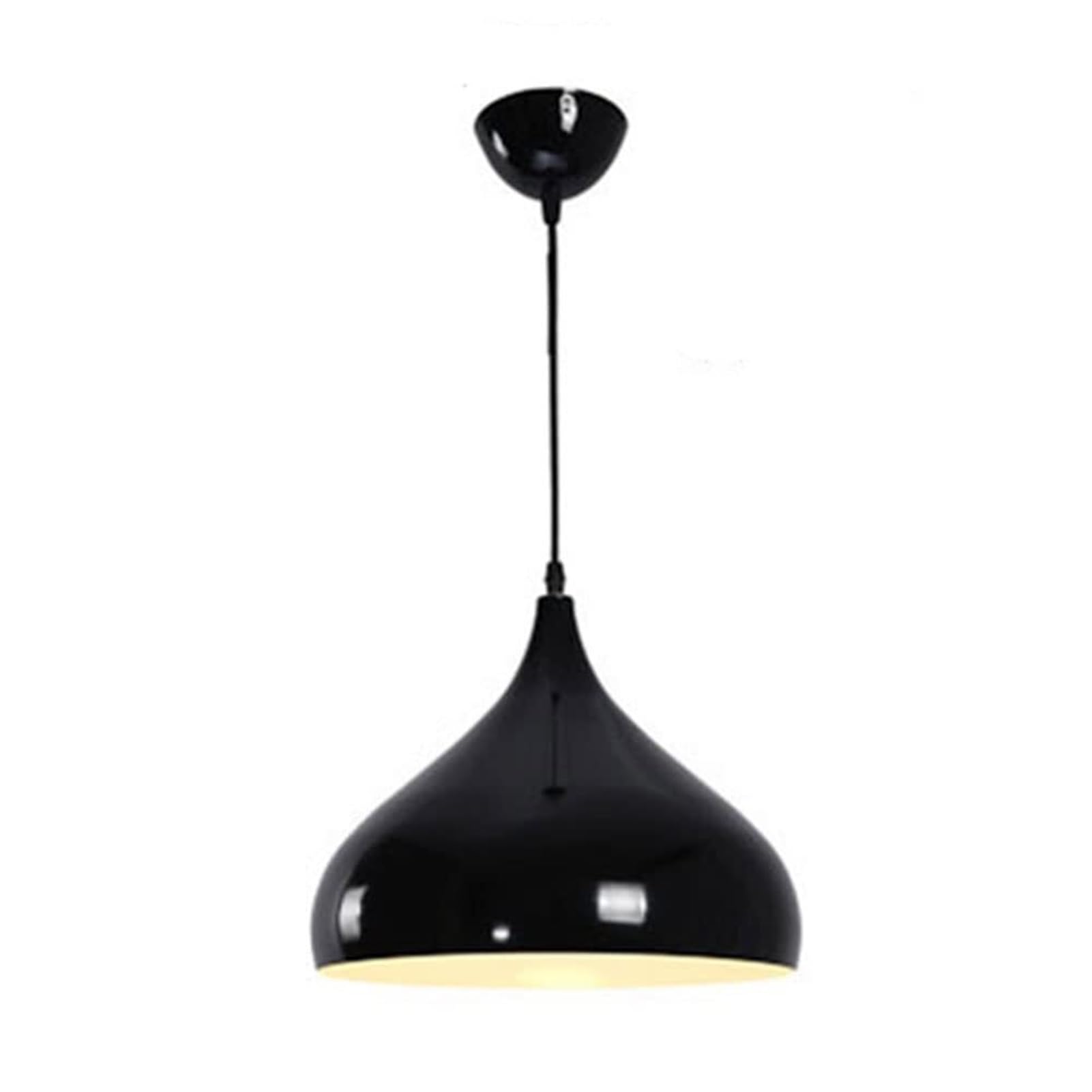 HUAYUSEDF Modern Industrial Metal Pendant Lamp Chandelier Hanging Lighting Ceiling Fixture E27 Compatible for Kitchen Study(Dark,24cm)