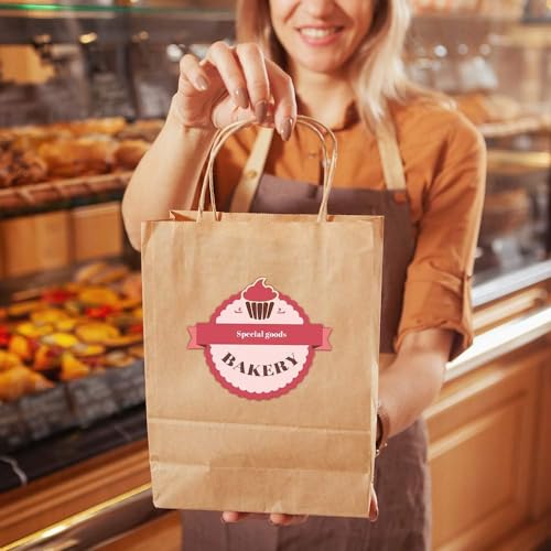 Image of Aakriti Gift Bags - Brown Paper Bags With Handles for Wedding, Party Favors, Kraft Grocery Shopping, Retail Merchandise (8.5 inchx4.5 inchx11 inch, Pack of 25)