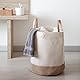 Wäschekorb aus Jute Geflochten Wäschesammler Spielzeug Aufbewahrung Kinder Wäschekörbe mit henkel Aufbewahrungskorb mit Griff Wäschetonne Faltbarer Wäschebox Für Schmutzwäsche Laundry Basket 40x35 cm