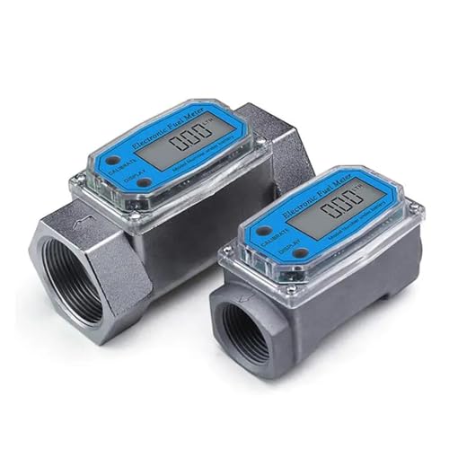Débitmètre d'eau à turbine 1 pouce en alliage d'aluminium LCD - 3