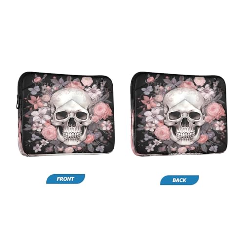 Funda para laptop Flowers Skull 13-14 pulgadas impermeable miniatura 2