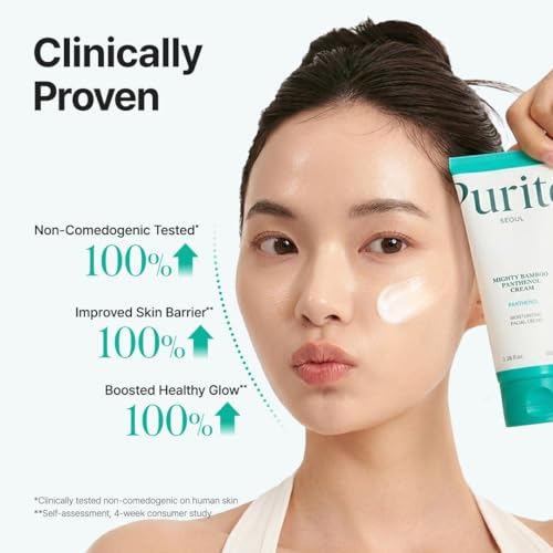 Miniatura 3 de Purito Post-Acne Moisturizer, Recovery Glow Boost, Silicone-Free, Non-Comedogenic, Vegan, Korean Skincare, Mighty Bamboo Panthenol Cream, 3.38 Fl Oz 100ml