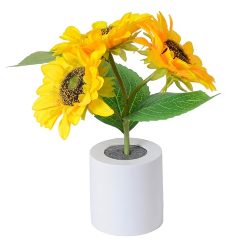 Lampe de tournesol chatoyante rechargeable USB veilleuse LED fleur