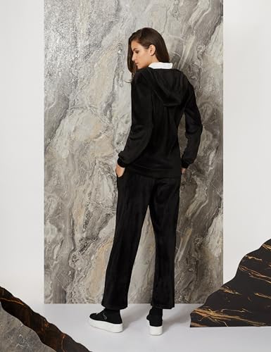 Image of Amazon Brand - Symbol Womens Velour Hodded Sweatshirt and Bottom Co-ord Set (Available in Plus Sizes)
