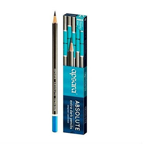 Image of Nataraj GCM Ball Pen Jar & Apsara Absolute Extra Dark Pencils - Pack of 10