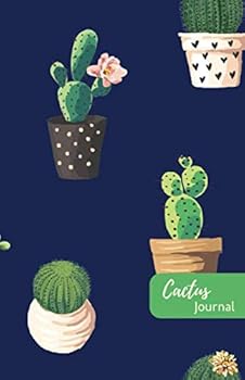 Cactus Journal : Blue, Dot Journal, Dot Grid Journal, Notebook, 130 Dotted Grid Pages, 5. 5x8. 5 , Perfect for Plant Lovers