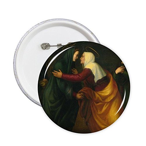 Badge XL Peinture Classique La Visitation - Cadeau Culturel et Religieux Unique