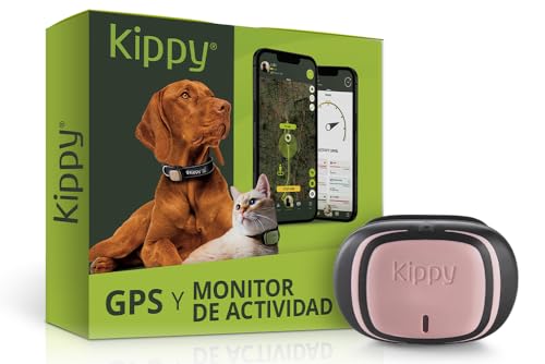 キッピーEVO |犬用GPS - 首輪用GPS犬位置確認機能 - 撥水加工、周囲追跡機能付き - 犬の活動通知機能付き犬用GPS - 専用アプリ - ピンク