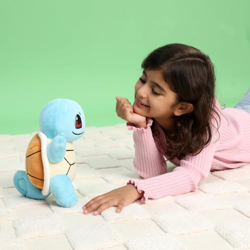 Image of Mirada Pokemon Squirtle Soft Plush Toy - 23cm | Official Licensed Blue Stuffed Animal Doll for Kids, Boys & Girls | Super Soft & Comfortable Cuddly Character | Ideal Gift for Birthday & Festivals