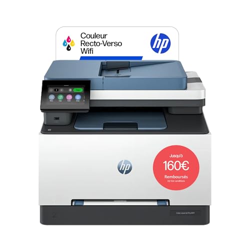 HP Color LaserJet Pro 3302fdw, 499Q8F, Imprimante Multifunction A4, Recto/Verso Automatique Couleur, 25 ppm, USB, Wi-FI, Fax, Copie, ADF, Smart, Bleue