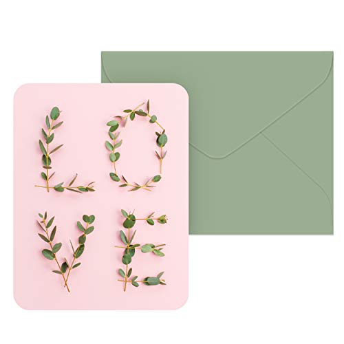 Image of Studio Oh! Artisan Blank Note Cards by Studio Oh! - Love Among The Leaves - Pack of 8 - 4.25 inch x 5.5 inch Printed Textured Art Paper Embellished with Foil Stamping Cards and Envelopes
