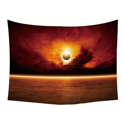 Tapiz de pared de eclipse solar de 150x150 cm para transformar paredes vacías rápidamente 5