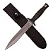 MTECH USA MT-20-77GY Double-Edged Fixed Blade Knife with Black Handle, Grey, 11.25-Inch
