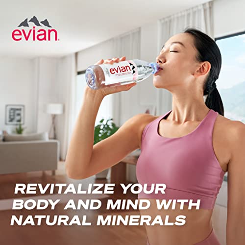Image of evian Natural Mineral Water Bottle, Drinking Water, 330ml, Case of 24