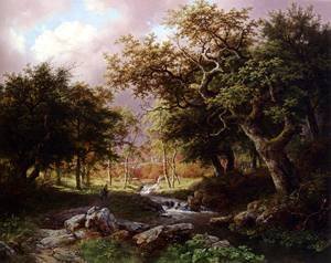Peinture à l'huile romantique de Koekkoek, l'art d'éveiller la nostalgie