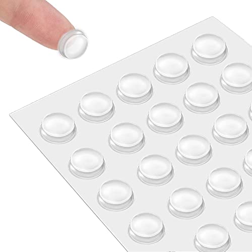 Image of KIMEE Set of 100 Pieces Round Adhesive Silicone Door Bumper, Dampening Bumper Pads for Home, Sidawhope Silicone Bumper Door Cabinet Drawer Safety Stopper Mute Buffer