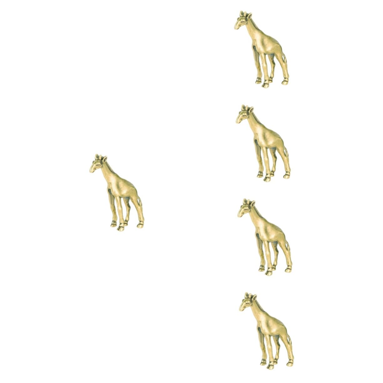 Alipis Decorazione Da Scrivania in Ottone Anticato 5 Pezzi Decorazione Da Scrivania Per Insegnanti Giraffa