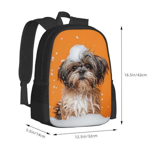 Compact Unisex 17 Inch Backpack Dog Bathing Bubble Streamlined Design for Urban Mobility Quick Trips & Daily Tasks3