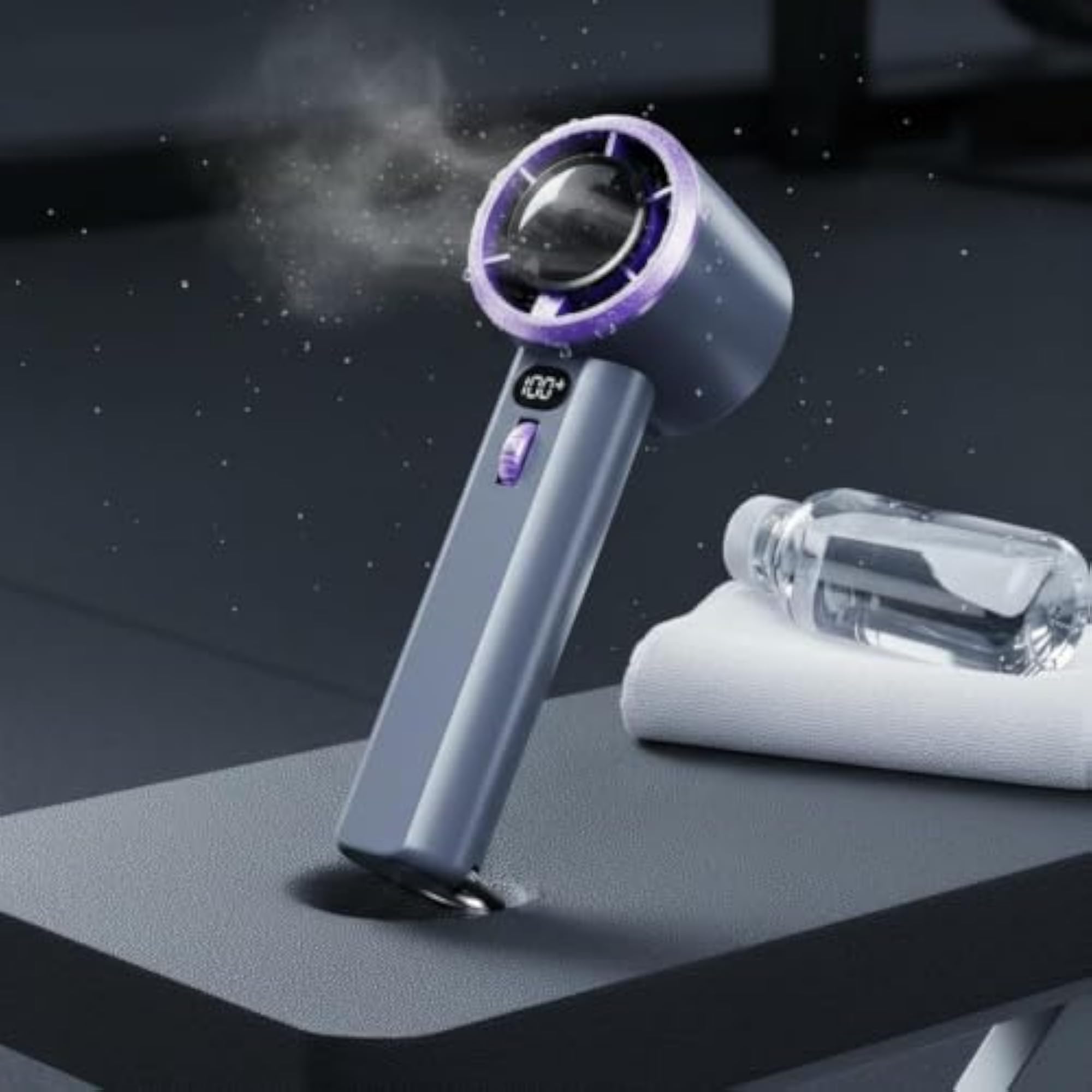 Lightweight Turbine Airflow Handheld Fan with 100 Speed Settings