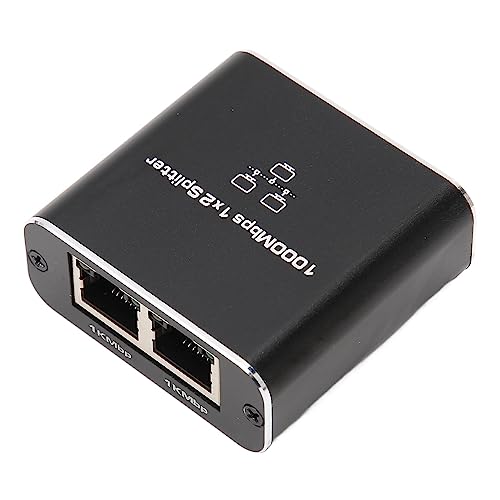 Ethernet Splitter 1 to 2, 1000Mbps High Speed RJ45 Network Splitter Adapter Gigabit, Cat5 Cat5e Cat6 Cat7 Two Devices Share The Internet at The Same Time