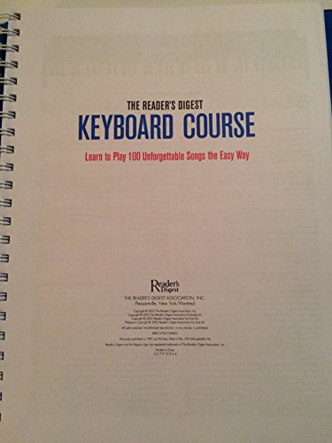 Cours de clavier Reader's Digest pour jouer sans solfège complexe 100 morceaux