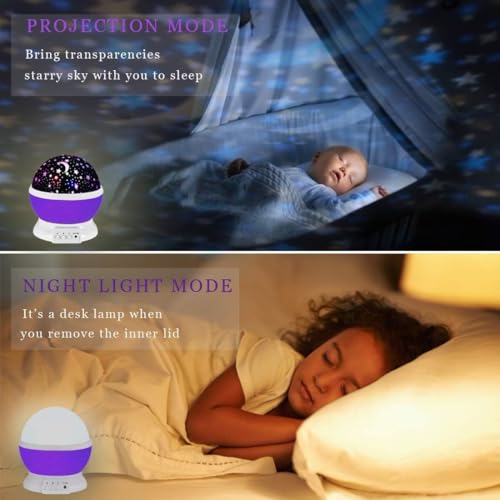 Image of One94Store Star Master Projector Night Light - Romantic LED Sky Projector Lamp with USB Cable - Colorful Rotating Galaxy Light for Bedroom, Kids, and Home Decor (Assorted Color)